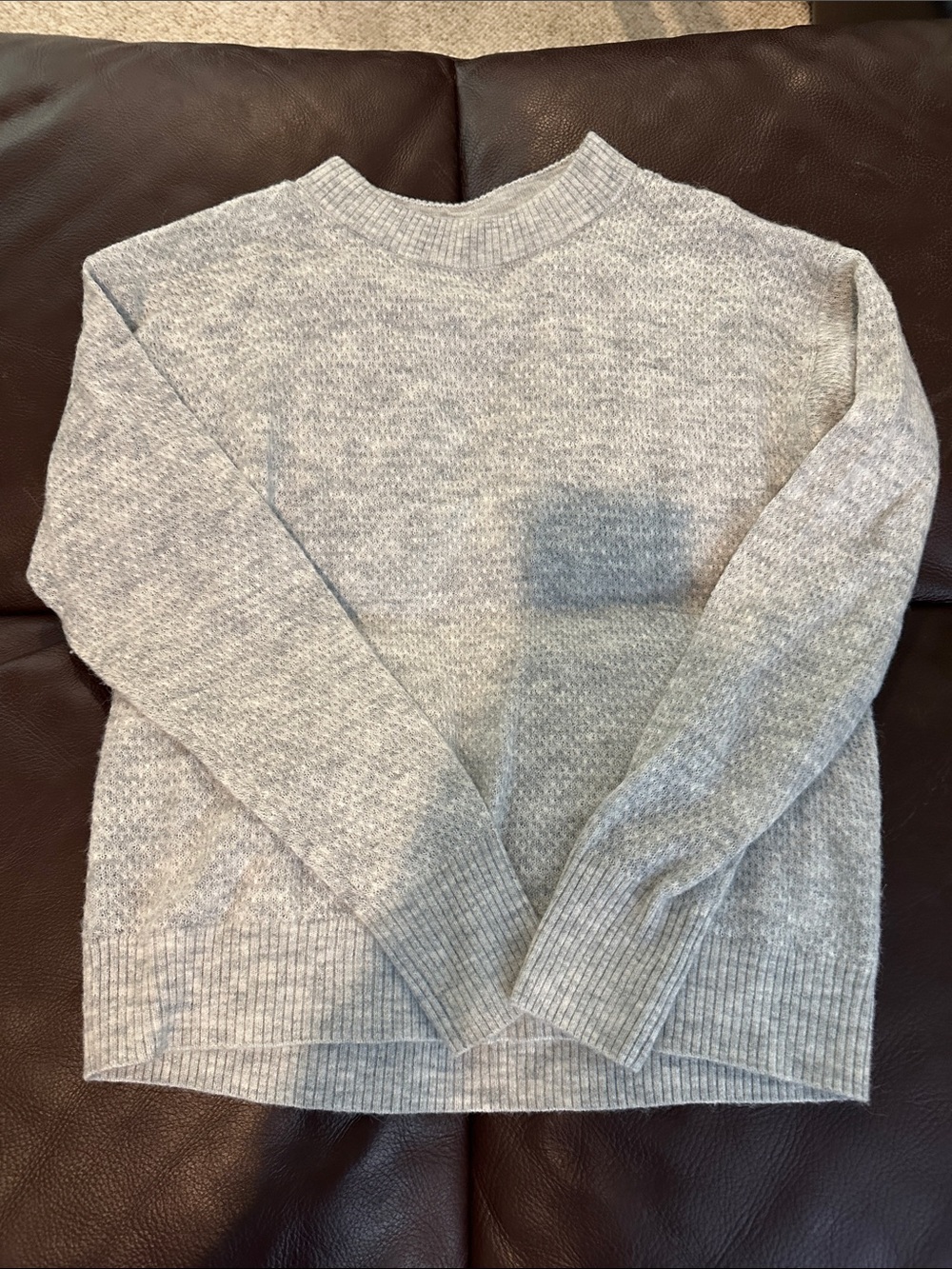 Quince Crewneck Sweater in Light Gray